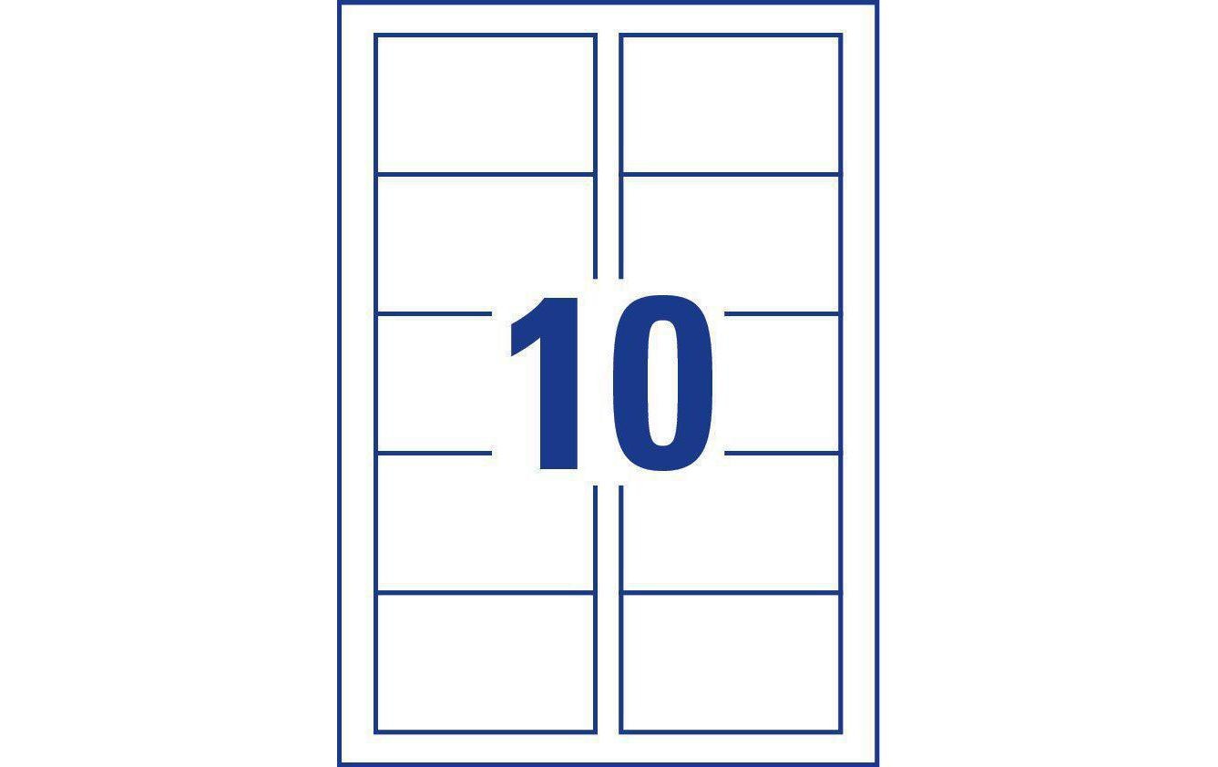 Avery Visitenkarten, 85 × 54 mm – A4, 10 pro Blatt – 250 Karten – FSC-zertifiziert, beidseitig bedruckbar