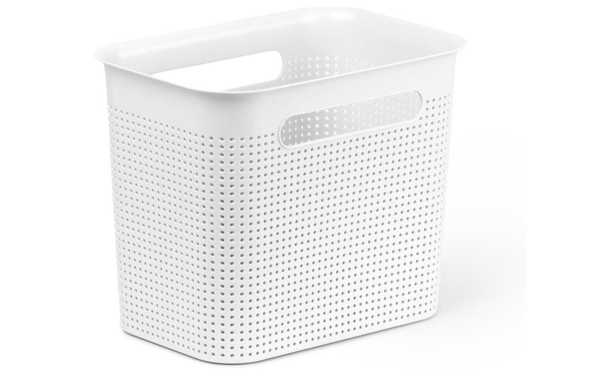Rotho Brisen Aufbewahrungsbox 7 L – Recycling-Kunststoff – Weiss – 180 × 211 × 262 mm
