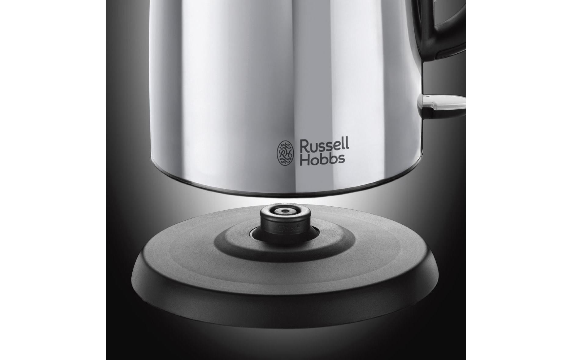 Russell Hobbs Victory Wasserkocher – 1,7 l, Edelstahl, Schwarz, 23930-70