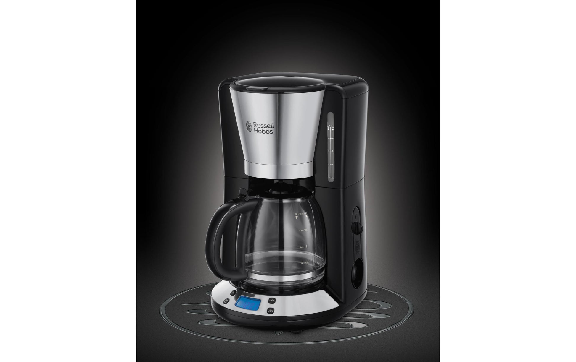 Russell Hobbs Victory 24030-56 Filterkaffeemaschine – 10 Tassen, 1,3 l, Karaffe, Schwarz/Edelstahl