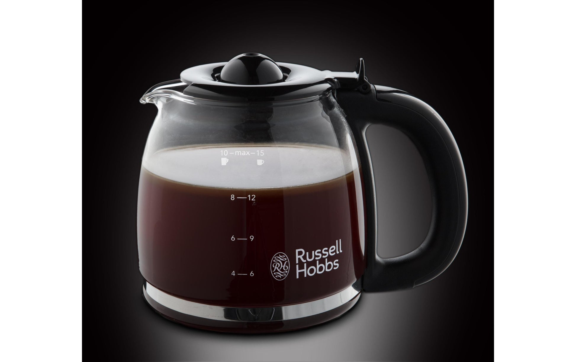 Russell Hobbs Filterkaffeemaschine – 10 Tassen, 1,25 l, Karaffe, Rot, 28 × 40 × 25,6 cm