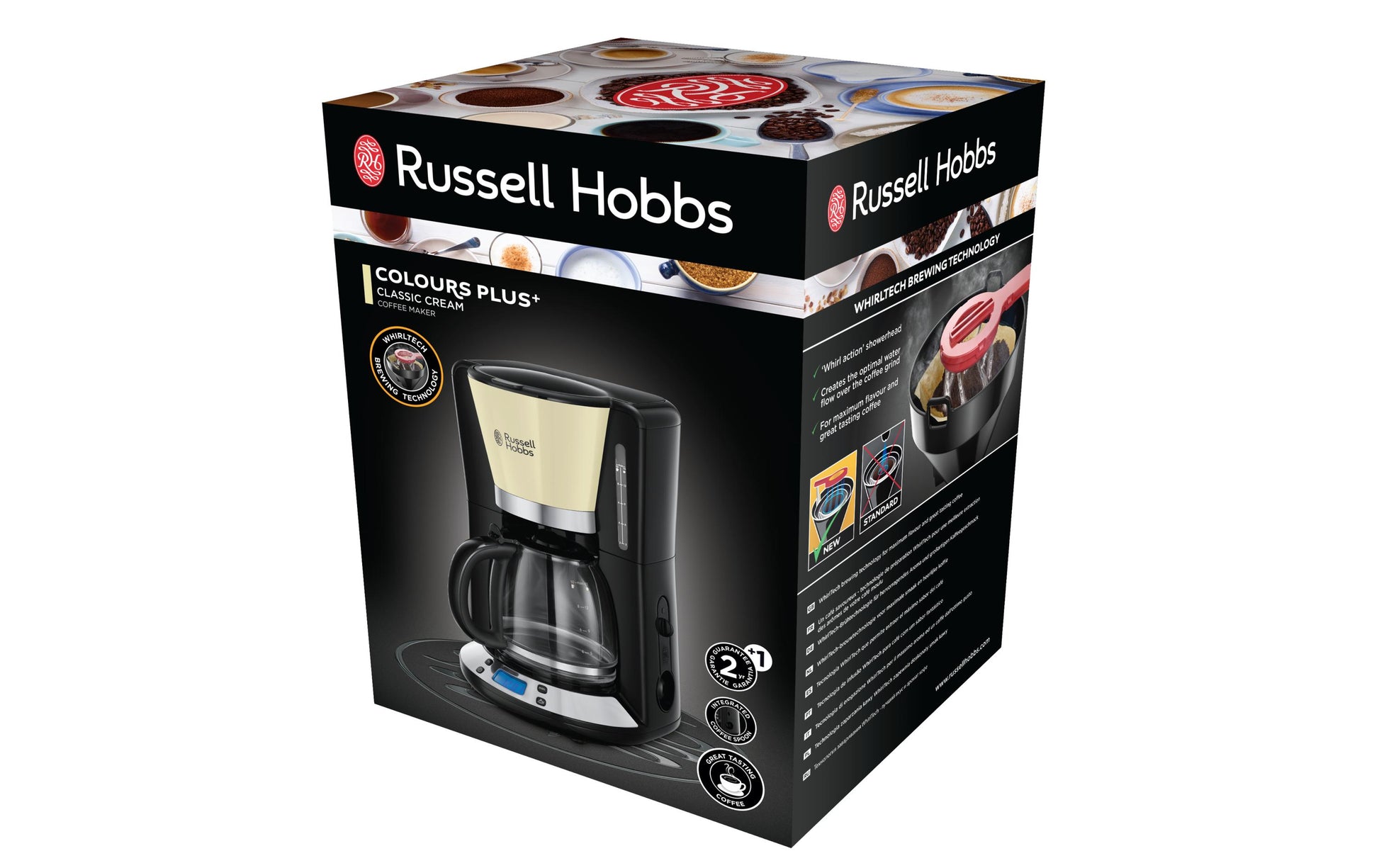 Russell Hobbs 24033-56 Col. Filterkaffeemaschine – 10 Tassen, 1,3 l, Karaffe, Schwarz