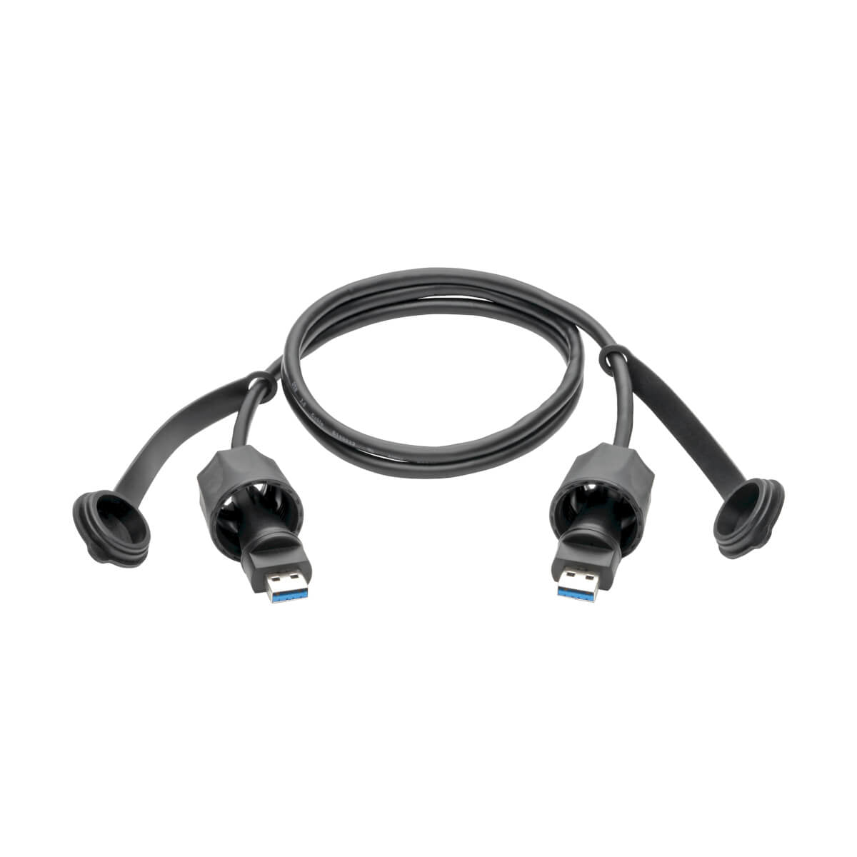 Tripp Lite USB-A auf USB-A Kabel – USB 3.2 Gen 1 (5 Gbit/s) – 1 m – IP67, Geschirmt – Schwarz