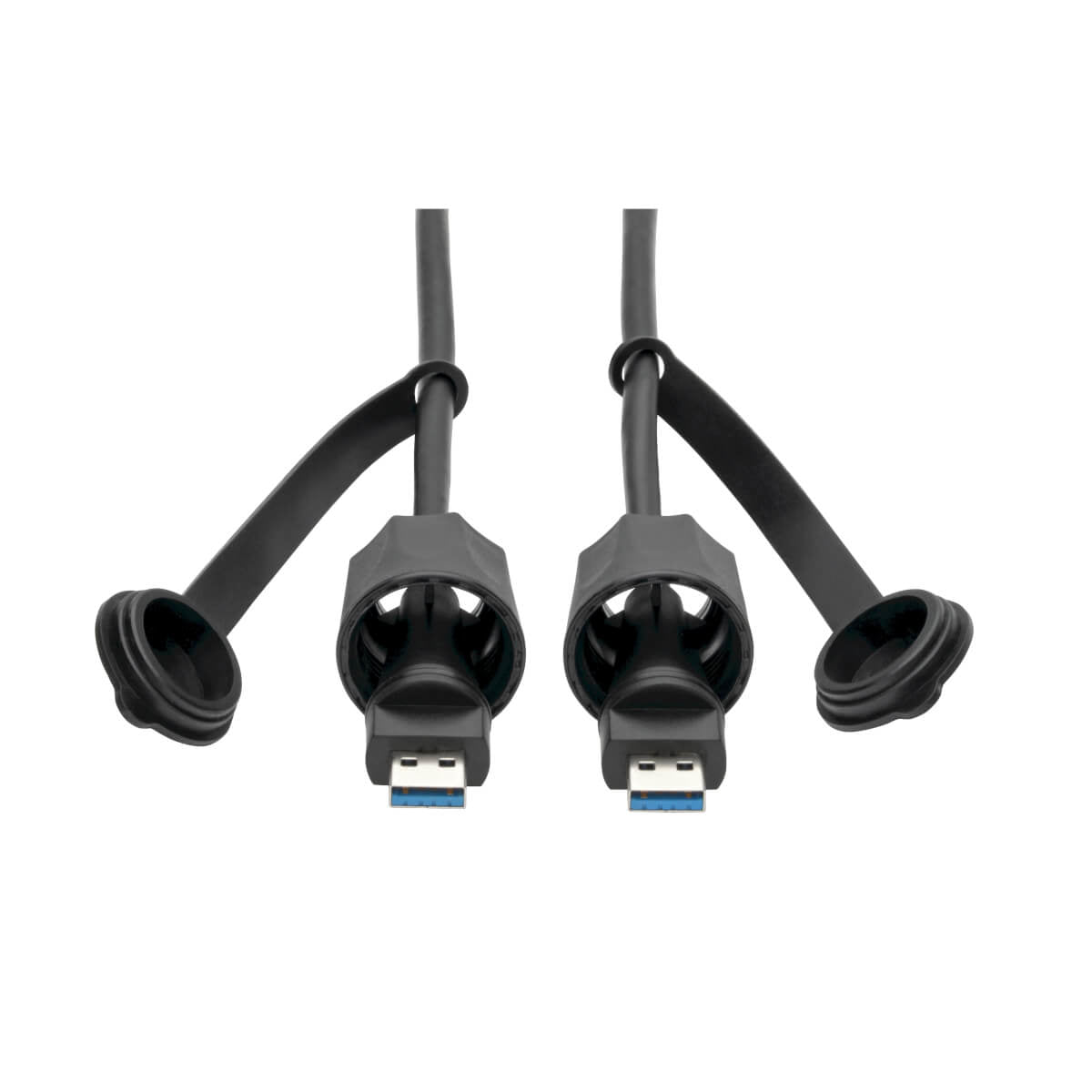 Tripp Lite USB-A auf USB-A Kabel – USB 3.2 Gen 1 (5 Gbit/s) – 3 m – IP67, geschirmt – Schwarz