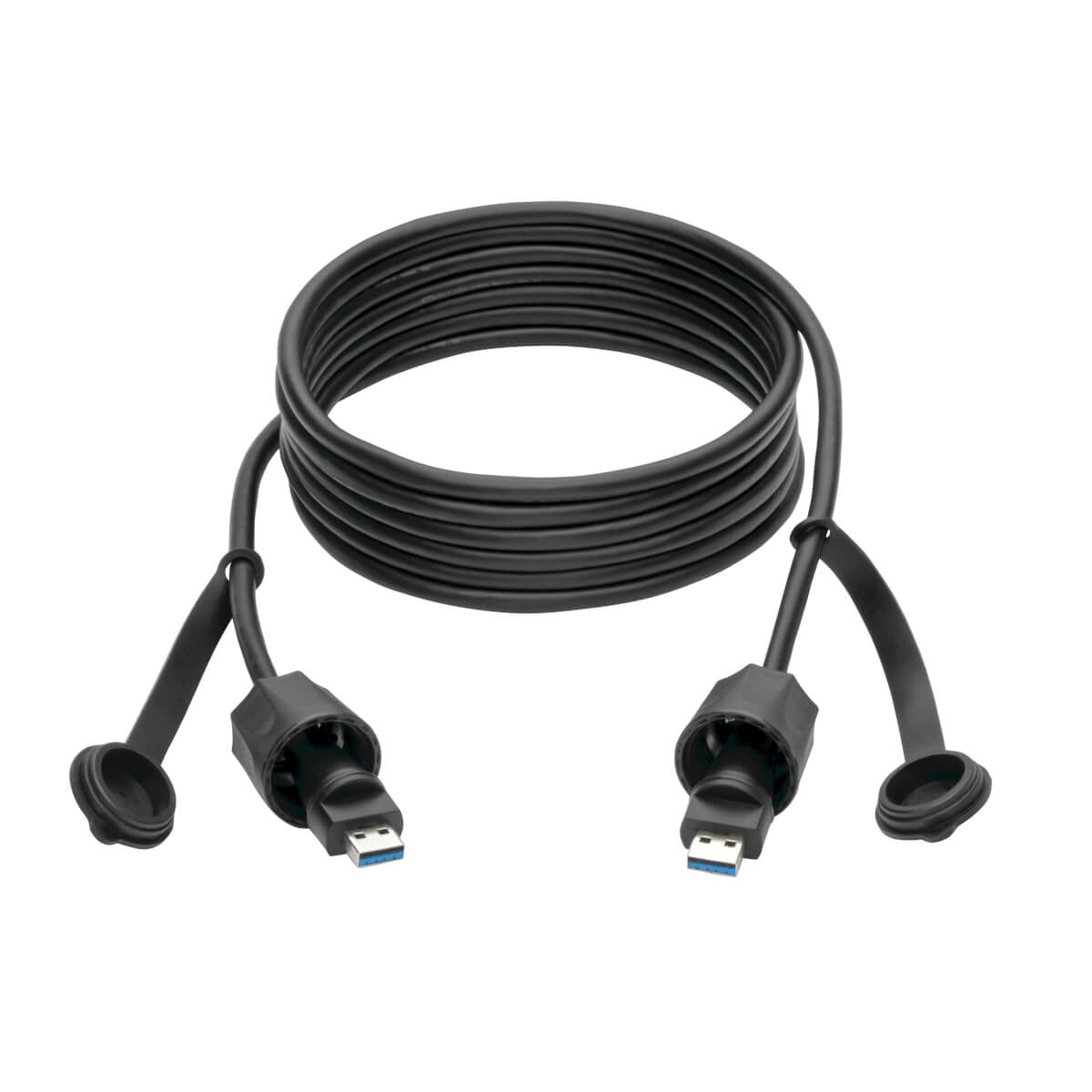 Tripp Lite USB-A auf USB-A Kabel – USB 3.2 Gen 1 (5 Gbit/s) – 3 m – IP67, geschirmt – Schwarz