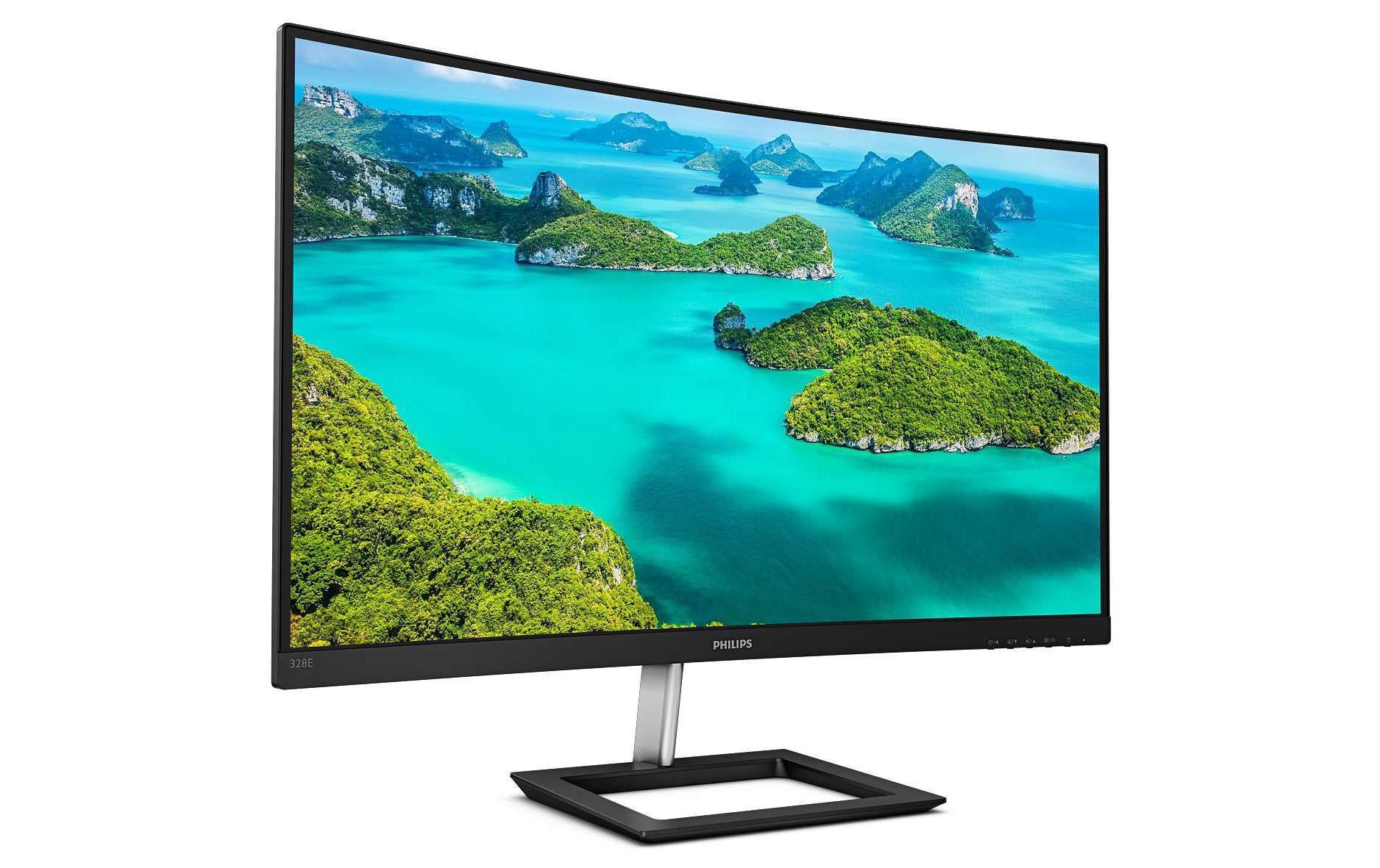 Philips 328E1CA – Monitor, 31,5", 250 cd/m², Gebogen, Lautsprecher, Adaptive Sync, VESA 100 × 100, Schwarz