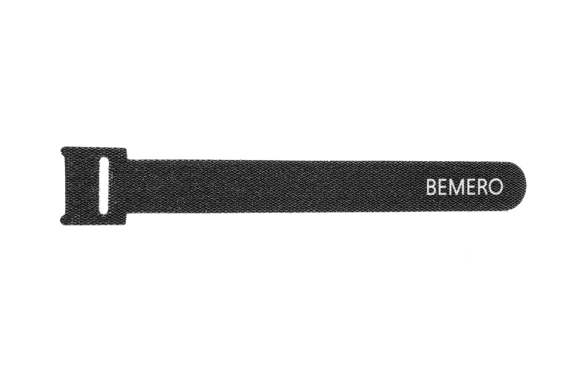 Bemero Klettkabelbinder, 15 mm × 0,16 m, Schwarz, 10 Stück