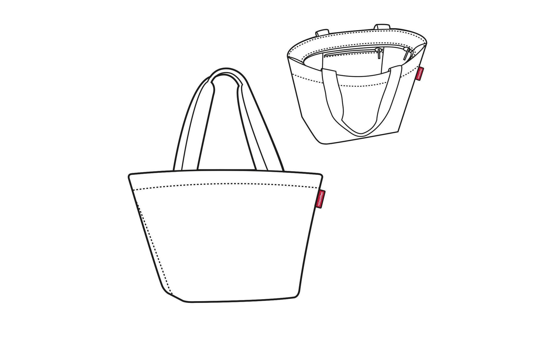 Reisenthel Einkaufstasche Shopper M – 15 l – 51 × 30,5 × 26 cm – Polyester – Punkte