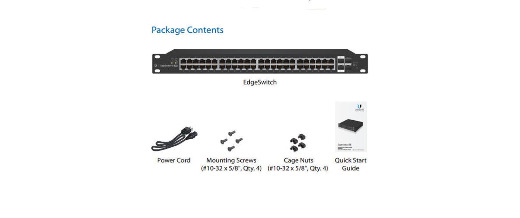 Ubiquiti ES-48-500W – Managed Switch – 48×GbE, 2×SFP, 2×SFP+, L2/L3, PoE+ 500 W, 1U