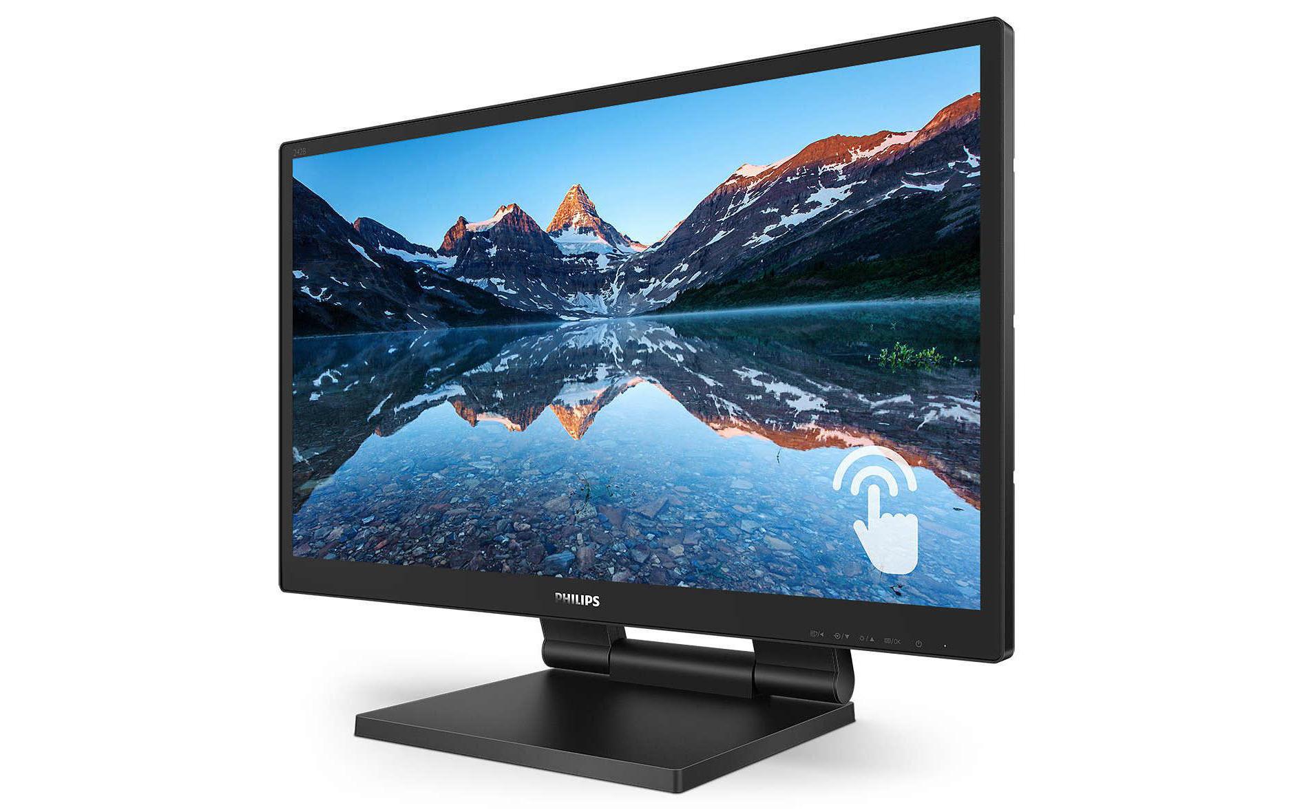 Philips 242B9T/00 – Monitor, 23,8", 60 Hz, 250 cd/m², USB-Hub, integrierte Lautsprecher, VESA 100 × 100, schwarz