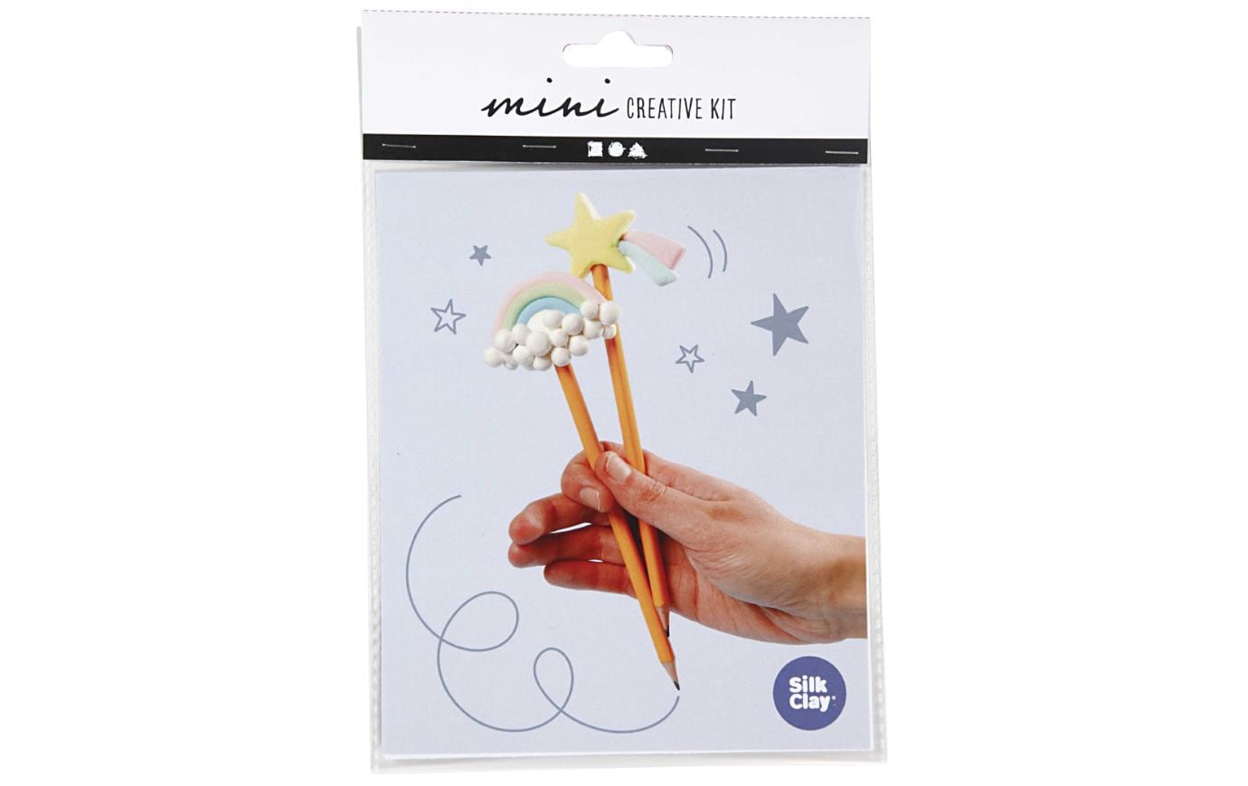 Creativ Company Modelliermasse-Set (lufthärtend) – blau, grün, weiss, gelb – ab 3 Jahren