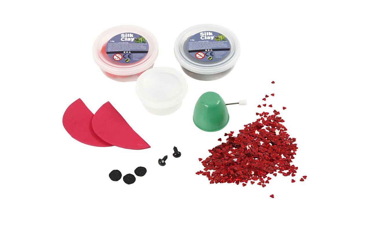 Creativ Company Knete-/Modelliermasse-Set (lufthärtend) – Lara der Marienkäfer – 100779