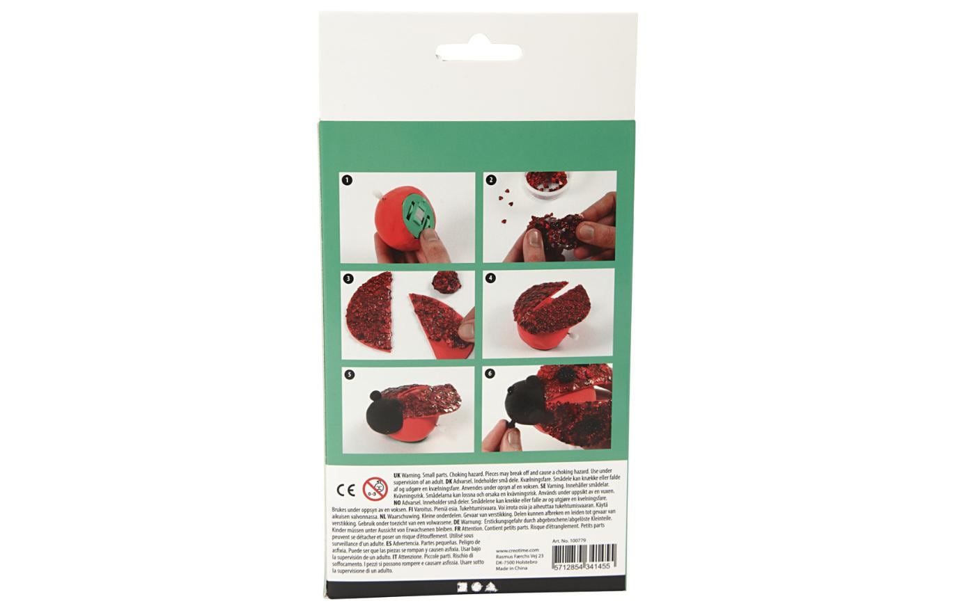 Creativ Company Knete-/Modelliermasse-Set (lufthärtend) – Lara der Marienkäfer – 100779
