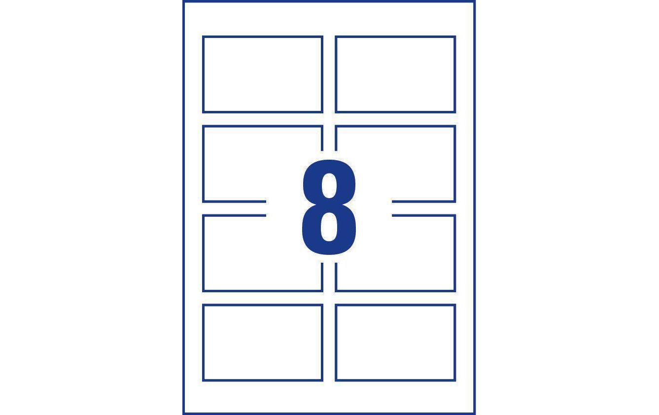 Avery Zweckform Visitenkarten, 85 × 54 mm – A4, 8 pro Blatt – 80 Karten – FSC-zertifiziert, beidseitig bedruckbar