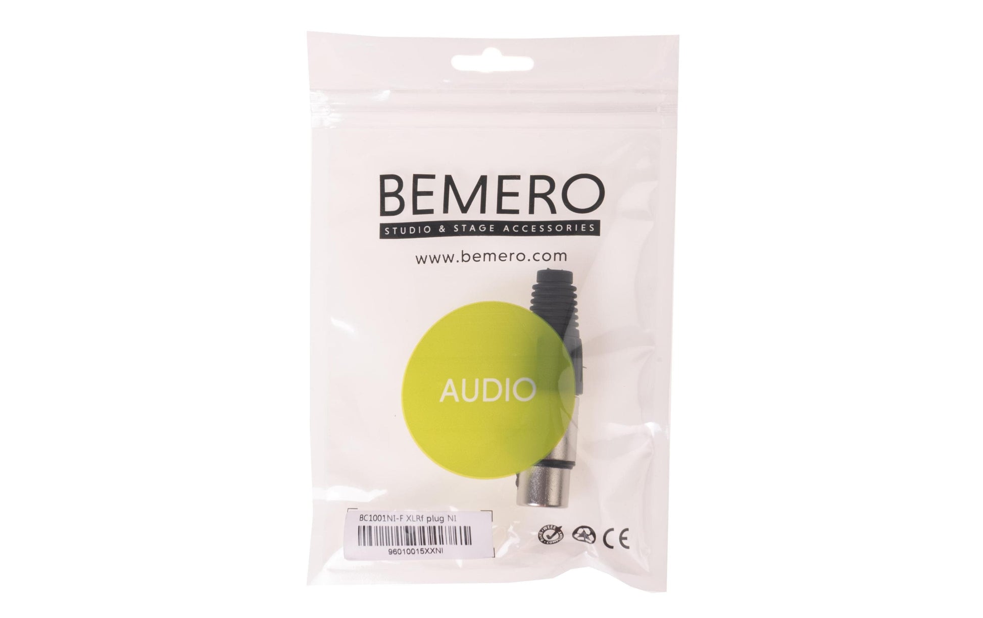 Bemero BC1001NI-F – XLR-Stecker – 3-pol XLR, weiblich, gerade – 69,5 mm – Nickel