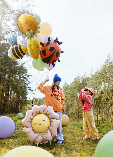 PartyDeco Folienballon Marienkäfer – mehrfarbig – 64,5 × 66 cm – 1 Stk