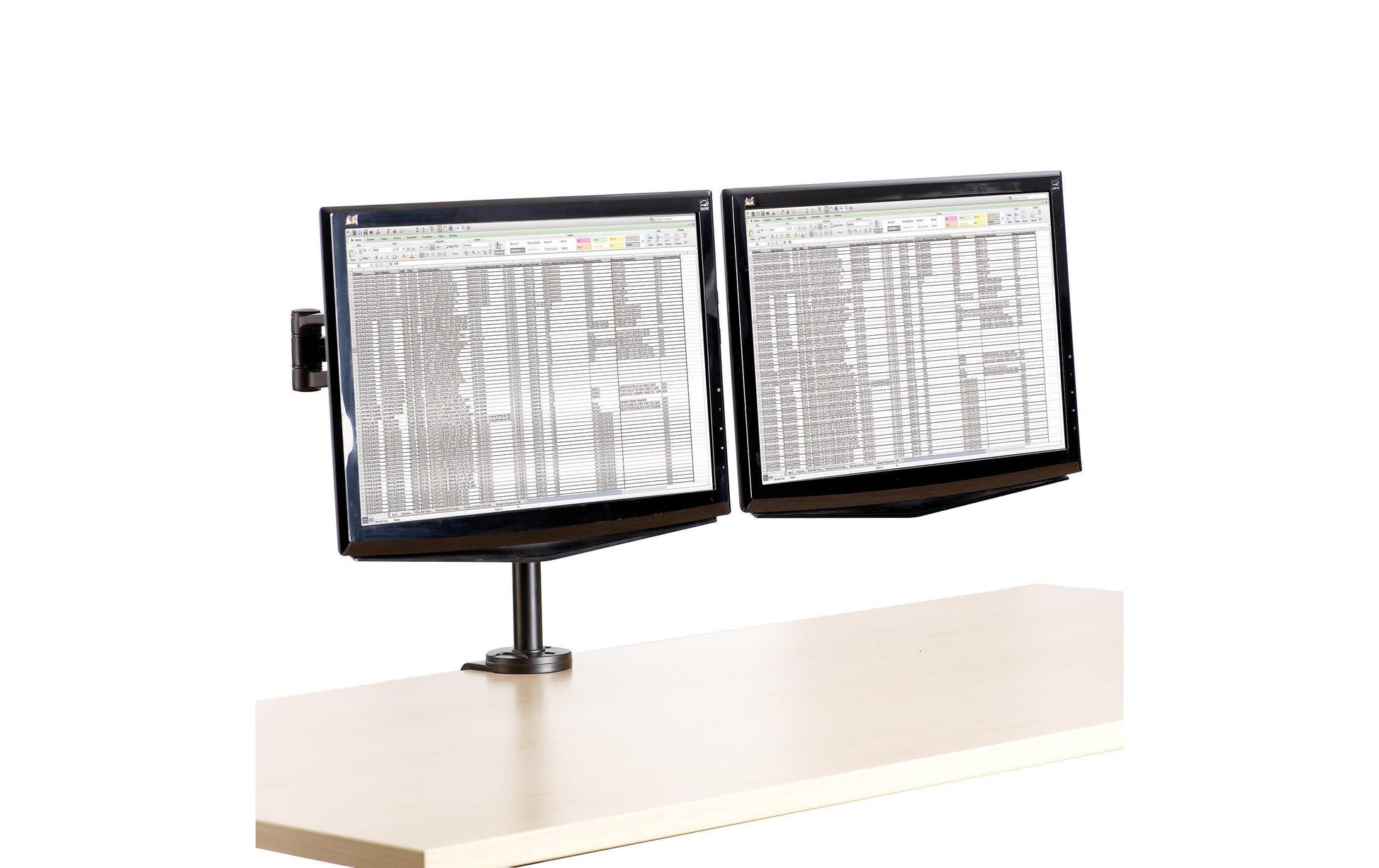 Fellowes Vista Monitorarm, Dual, bis 26", VESA 75 x 75 mm, 10 kg, drehbar, schwarz