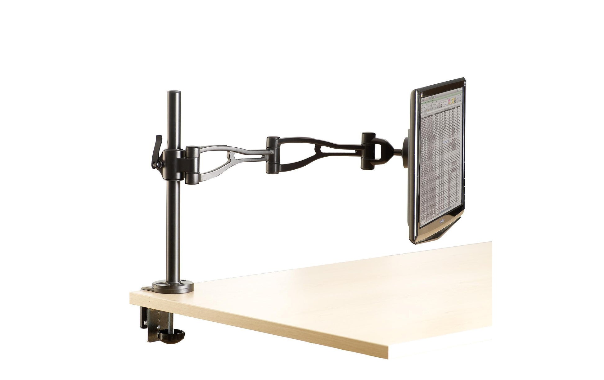 Fellowes Vista – Monitorarm, Tischklemme, 10 kg, höhenverstellbar, neigbar −37 – 37°, schwarz