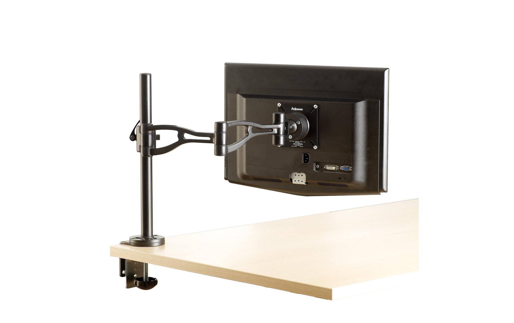 Fellowes Vista – Monitorarm, Tischklemme, 10 kg, höhenverstellbar, neigbar −37 – 37°, schwarz