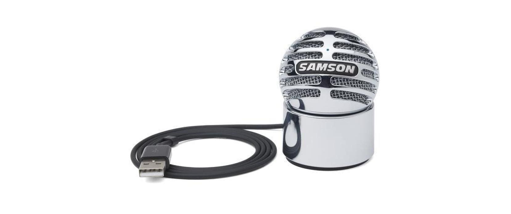 Samson Meteorite Tischmikrofon – USB, kabelgebunden, Niere, 16 Bit/48 kHz – Silber