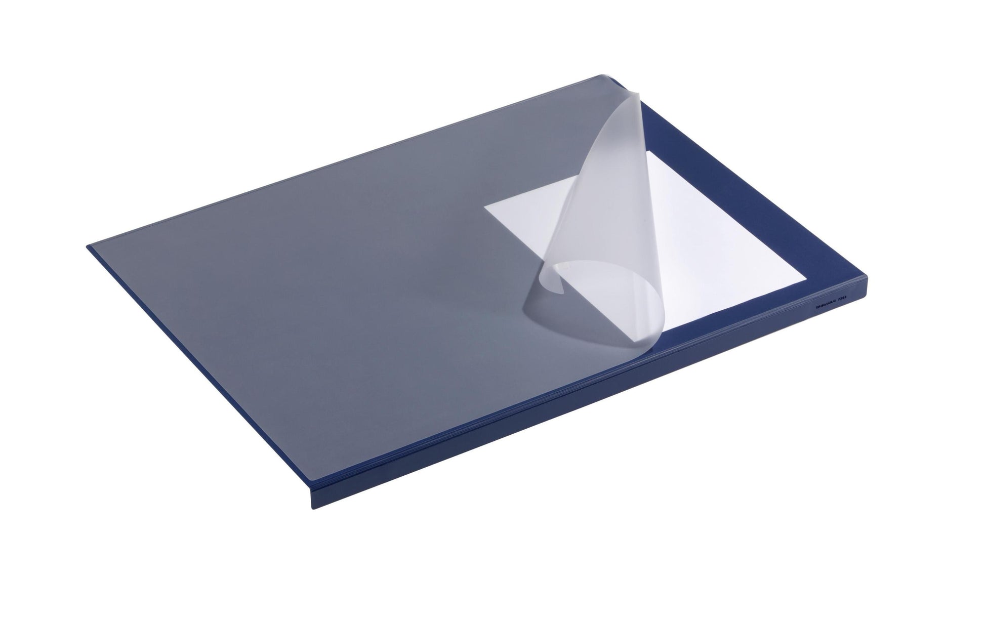 Durable Schreibtischunterlage mit Kantenschutz – 650 × 500 mm, Kunststoff, Blau, 1 Stück