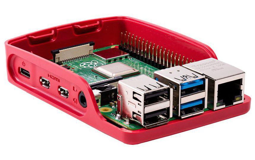 Raspberry Pi Hülle – 1876751, ABS, 71×89×26 mm, für Raspberry Pi, Rot/Weiss