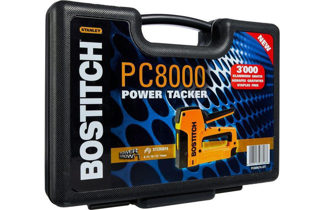 Bostitch Heftpistole, Metall, Gelb, inkl. 1000 Heftklammern, PC8000/T6 KIT