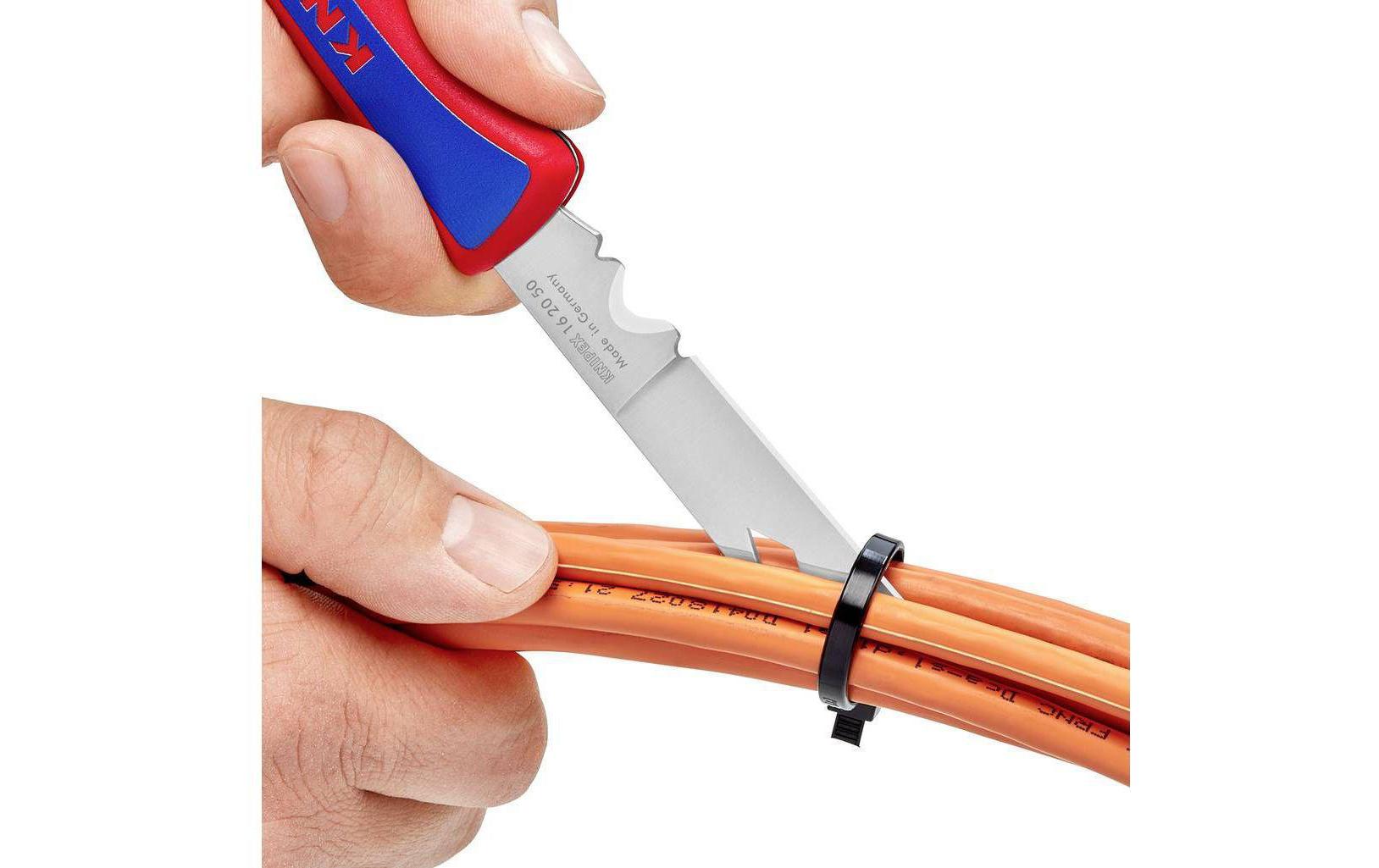 Knipex 16 20 50 SB – Klappmesser 80 mm, rot