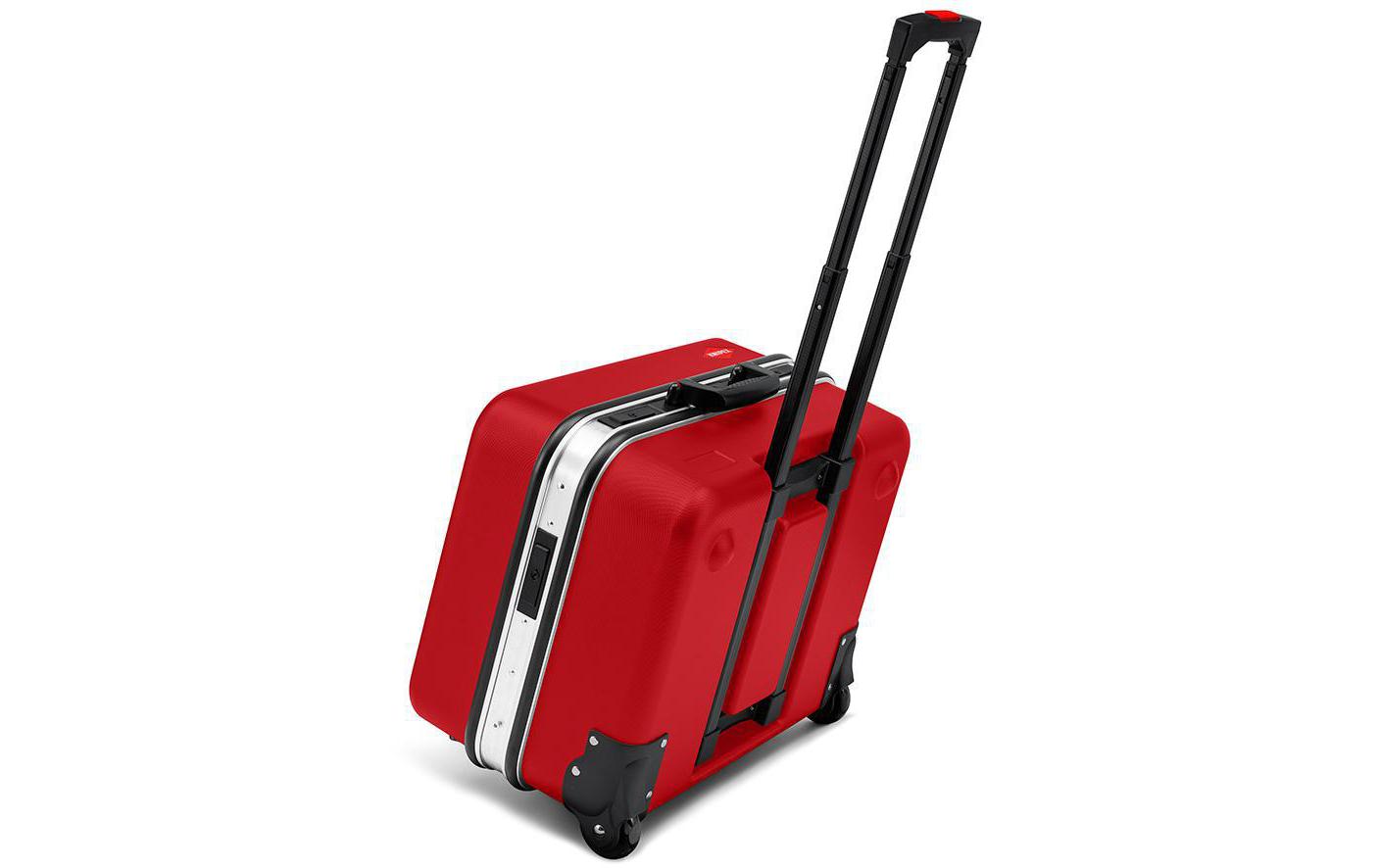Knipex Werkzeugkoffer 38 l – leer, mit Rollen, abschliessbar, rot, ABS, B 520 × H 435 × T 290 mm