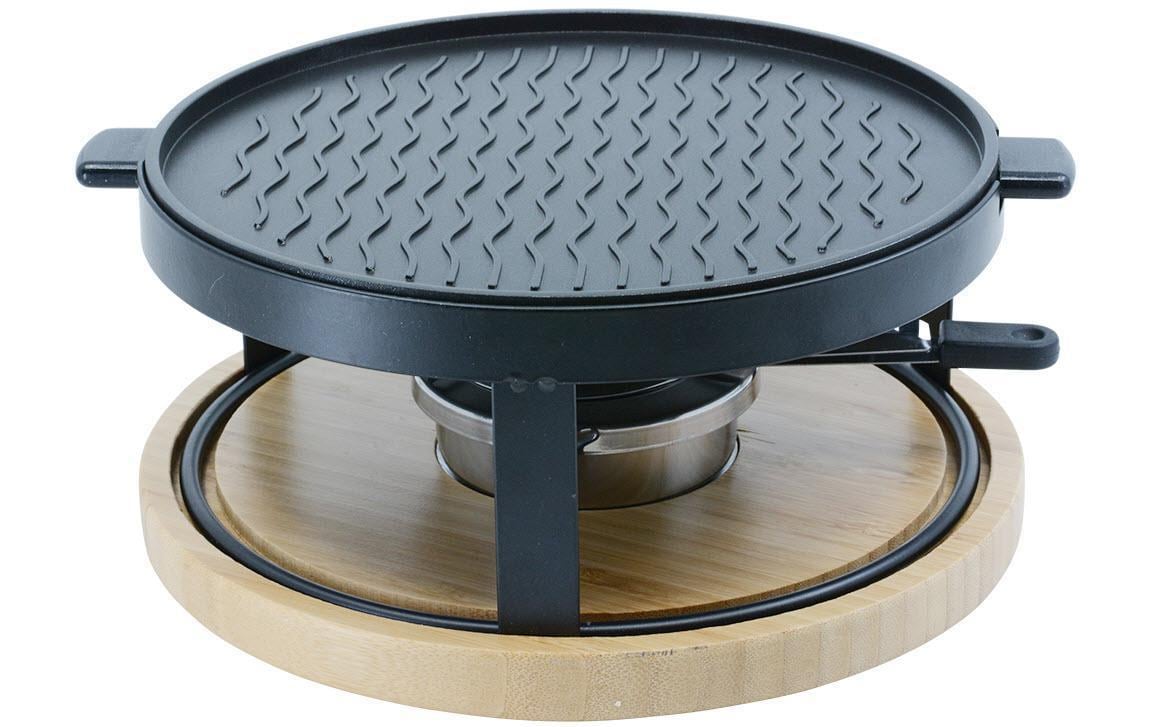 Kadastar Multifunktions-Rechaud One4All – Ø 24,5 cm, 5 Personen, Tischgrill – Edelstahl/Bambus