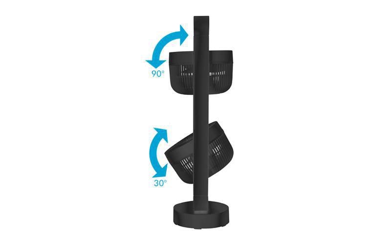 Sonnenkönig Standventilator Vind 2 – 3 Stufen, oszillierend, Fernbedienung, 70 W, 54 dB(A), Schwarz