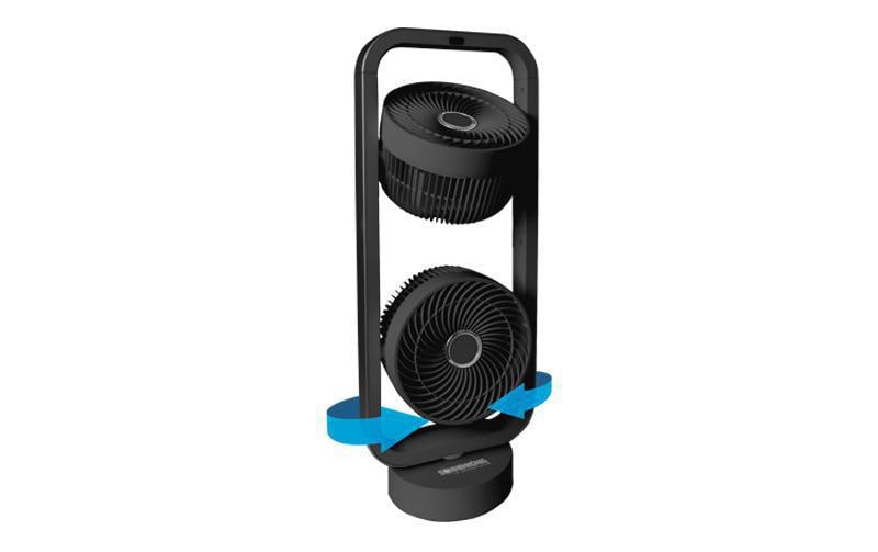 Sonnenkönig Standventilator Vind 2 – 3 Stufen, oszillierend, Fernbedienung, 70 W, 54 dB(A), Schwarz