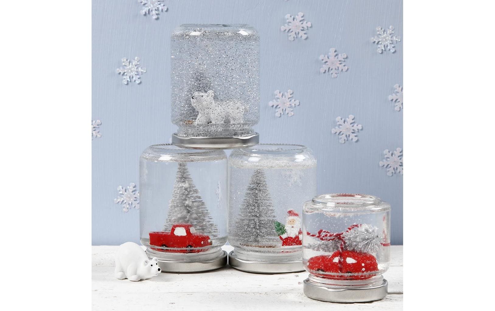 Creativ Company Glas – 12er Set, 100 ml, Ø 5,7 cm, H 6,5 cm, Transparent, mit Schraubdeckel