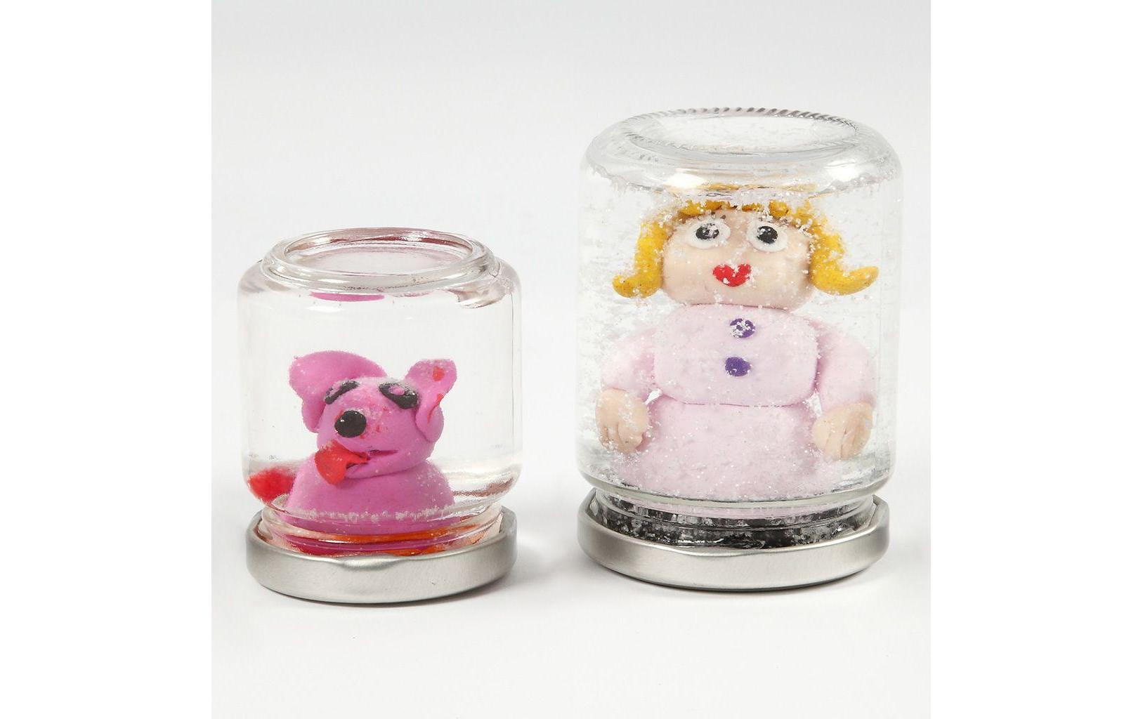 Creativ Company Glas – 12er Set, 100 ml, Ø 5,7 cm, H 6,5 cm, Transparent, mit Schraubdeckel