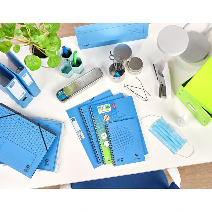 Clairefontaine Spiralheft A4, kariert (5 mm), 60 Blatt, mikroperforiert, 90 g/m² – blau