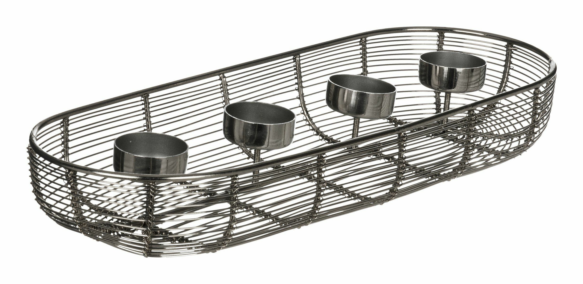 EGLO Hagony Adventskerzenhalter – Metall, Silber – 14 × 6 × 40,5 cm – 1-teilig