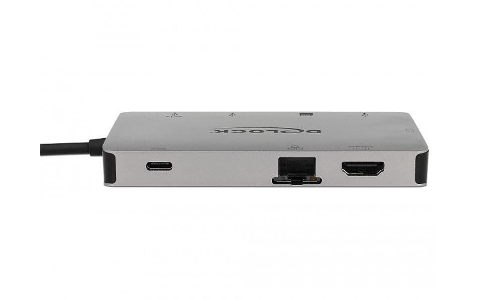 DeLOCK 87735 Dockingstation – USB-C, 1× HDMI, 1× VGA, 2× USB-A, GbE, SD, für Windows/Mac/Linux