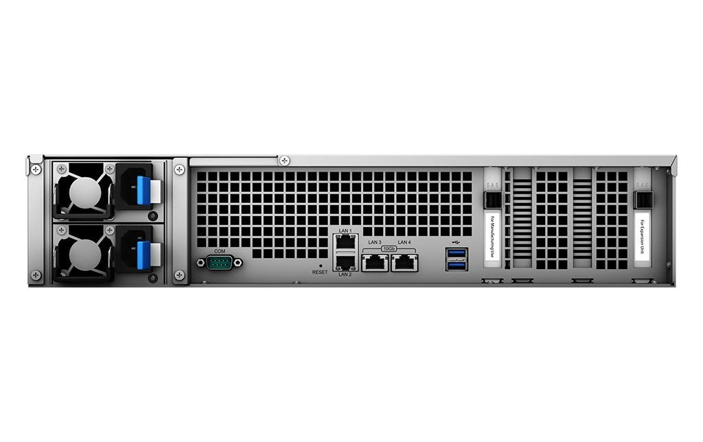 Synology FS6400 – 24-Bay Rack 2U NAS – Intel Xeon Silver 4110, 32 GB RAM, 1GbE, redundantes Netzteil