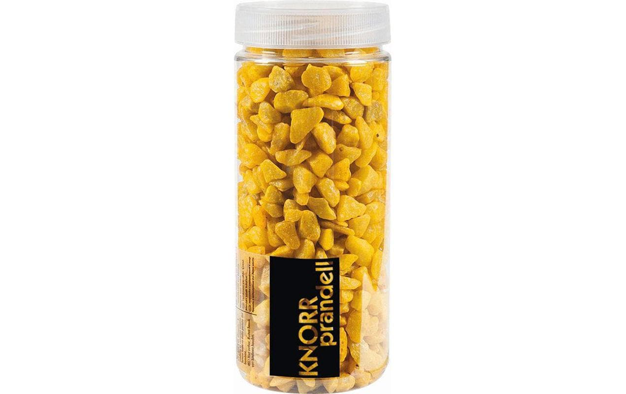 KNORR prandell Dekosteine – für Laterne, Vase – 500 ml, Korngrösse 9–13 mm – Steingut, Gelb