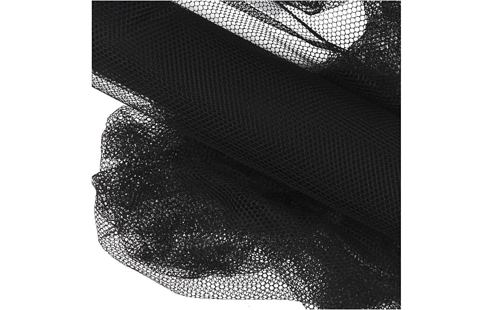 Creativ Company Dekostoff (Tüll), Polyester, Schwarz, 50 cm × 5 m, 1 Stk.