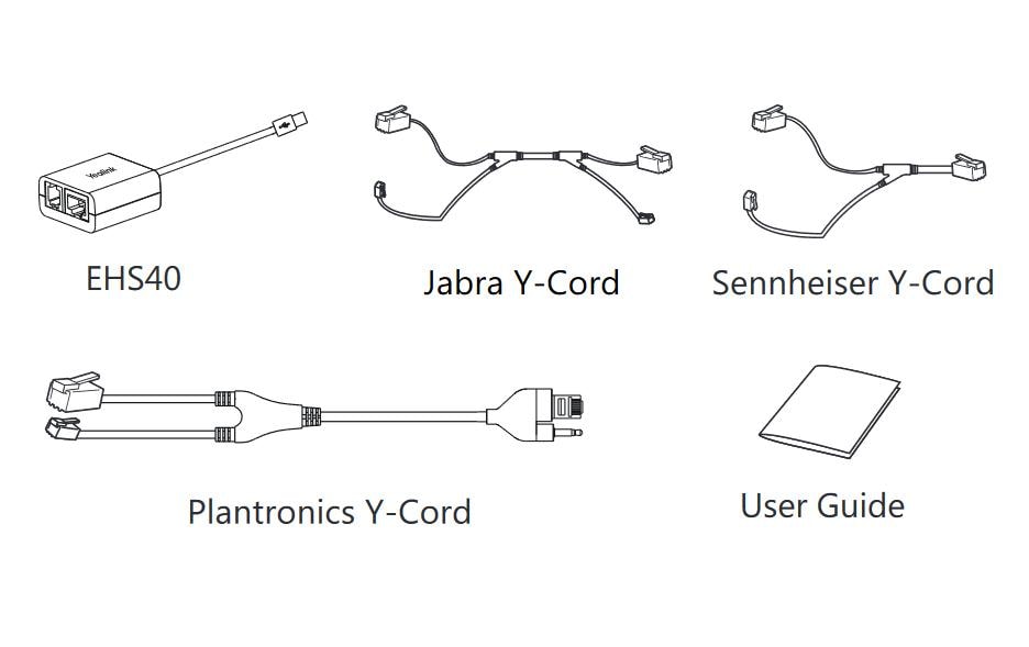 Yealink EHS40 Wireless – Headset-Dongle (USB‑A), für Yealink T58A, T57W, T54W und weitere Yealink-Telefone