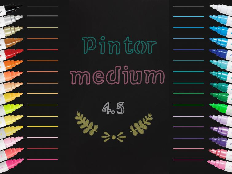 Pilot Pintor Permanentmarker – Rundspitze 1,4 mm – Mehrfarbig, 10er-Set – für Metall