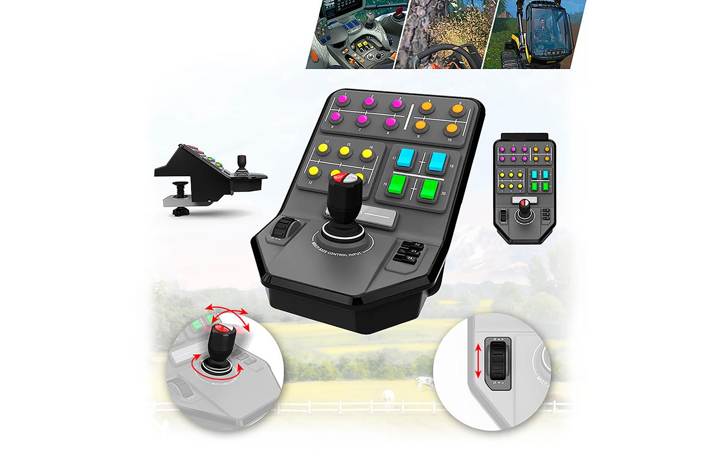 Logitech G Saitek Farm Sim Controller – Joystick – USB (kabelgebunden), Schwarz, für Windows-PC, 900° Drehwinkel