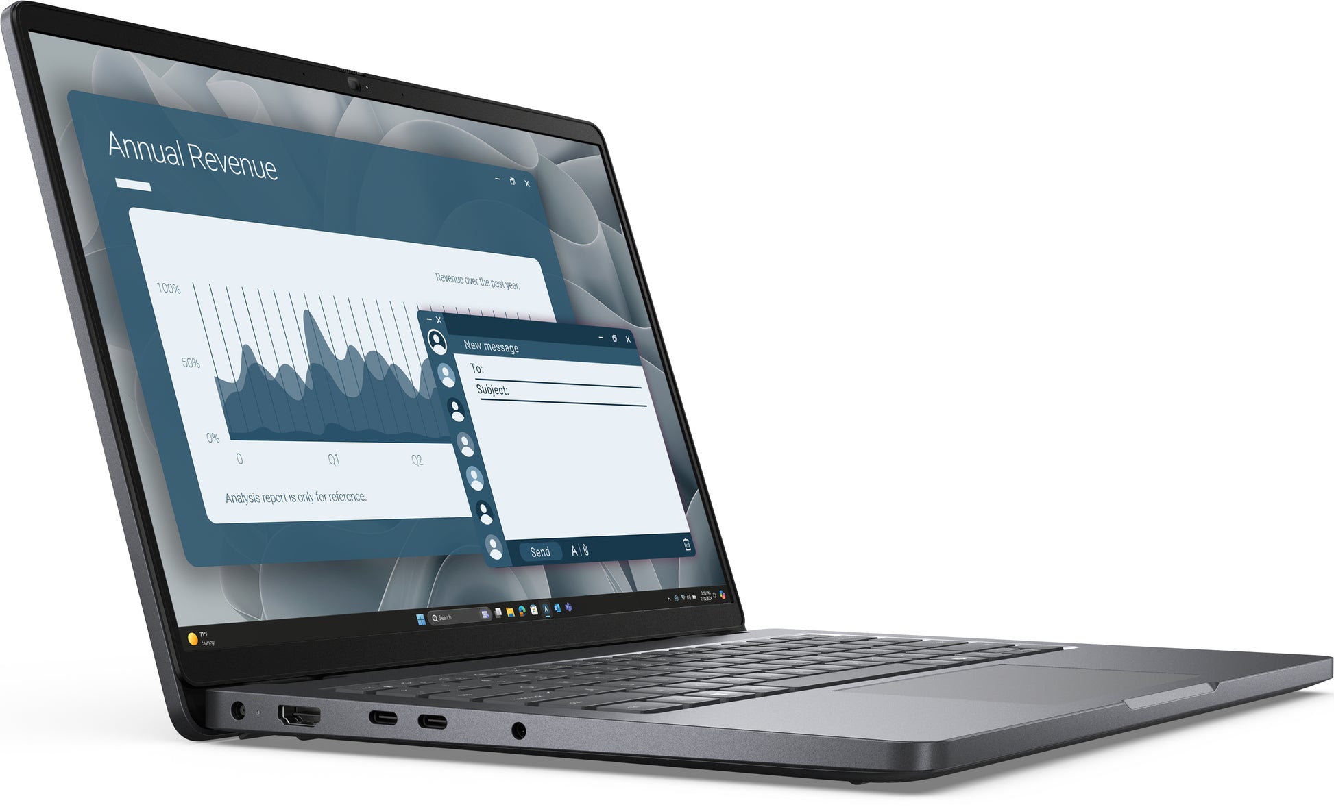 Dell Pro 14 Laptop – Wi‑Fi, Ethernet, Bluetooth – Netzstrom 100–240 V – 313,7 × 225,3 × 20,4 mm