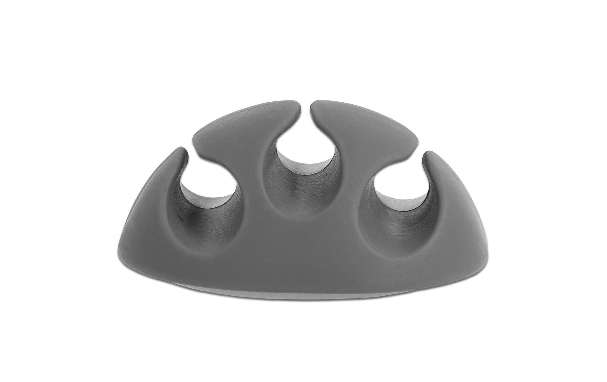 DeLOCK Kabelhalter, selbstklebend, 3 Durchführungen, für Kabel bis Ø 5 mm, Ø 35 mm, 6er-Pack – weiss