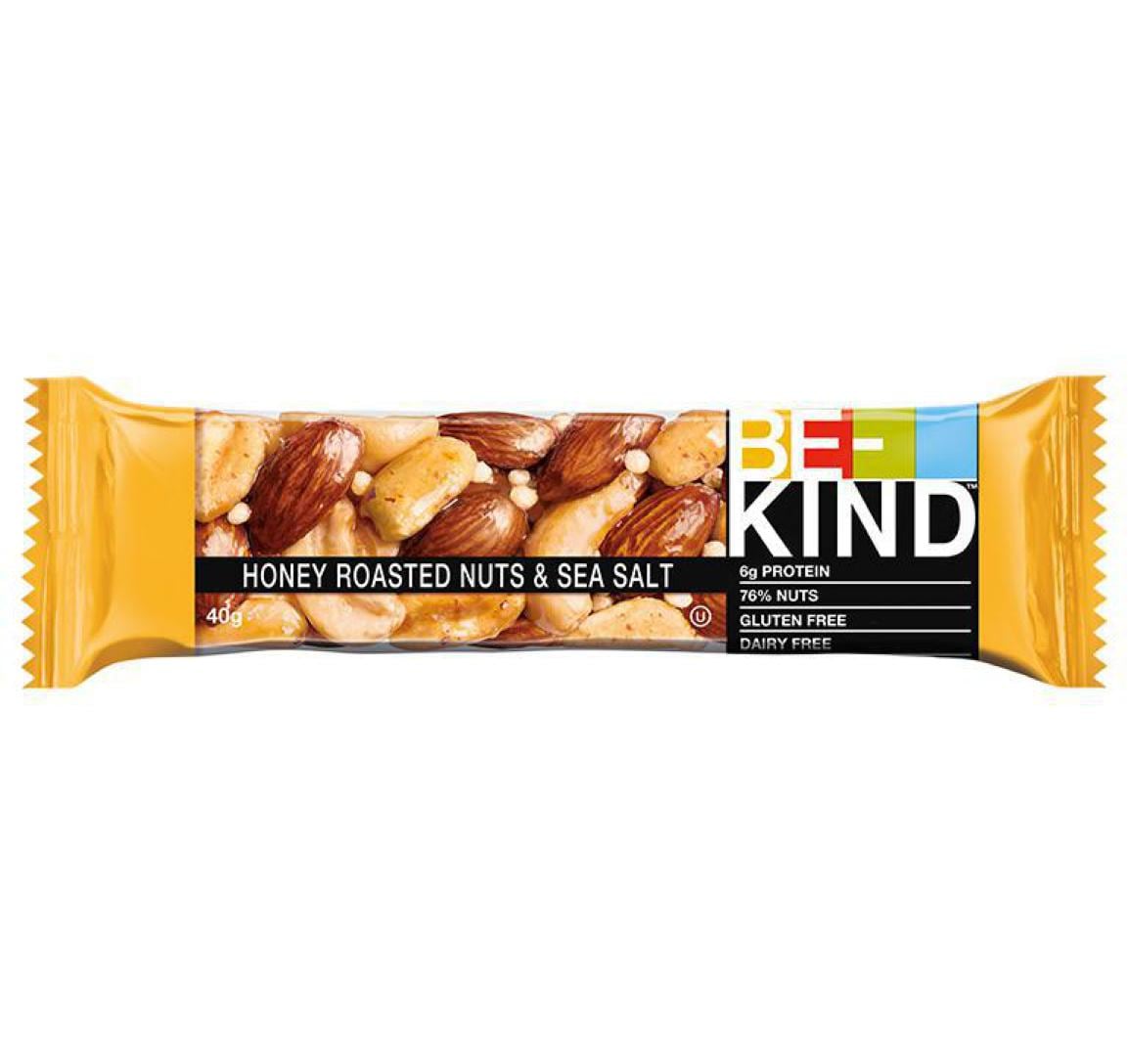 Kind BE-KIND Nussriegel – Honig-geröstete Nüsse & Meersalz, glutenfrei – 12 × 40 g