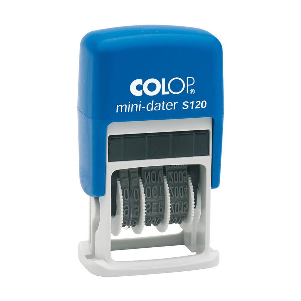 Colop Mini-Dater S 120 – Traditioneller Datumstempel, Abdruck 4 × 19 mm, Schrifthöhe 4 mm – Schwarz