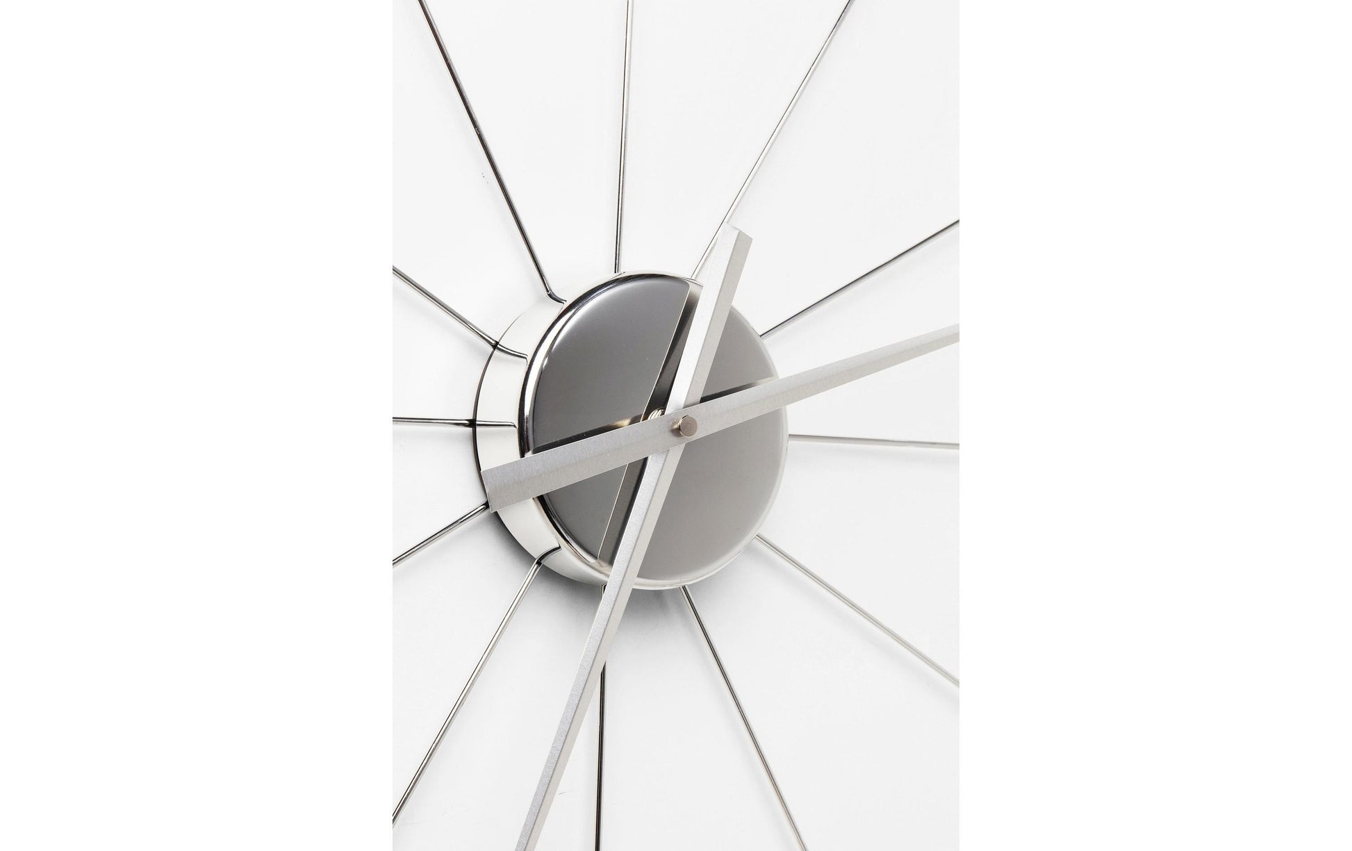 KARE Design Wanduhr Like Umbrella – Ø 60 cm, silber, Metall