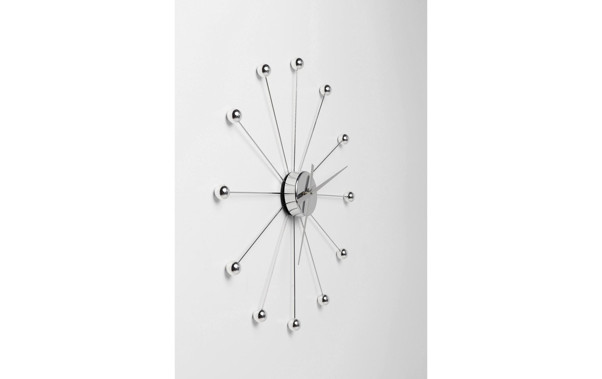 KARE Design Wanduhr Like Umbrella – Ø 60 cm, silber, Metall
