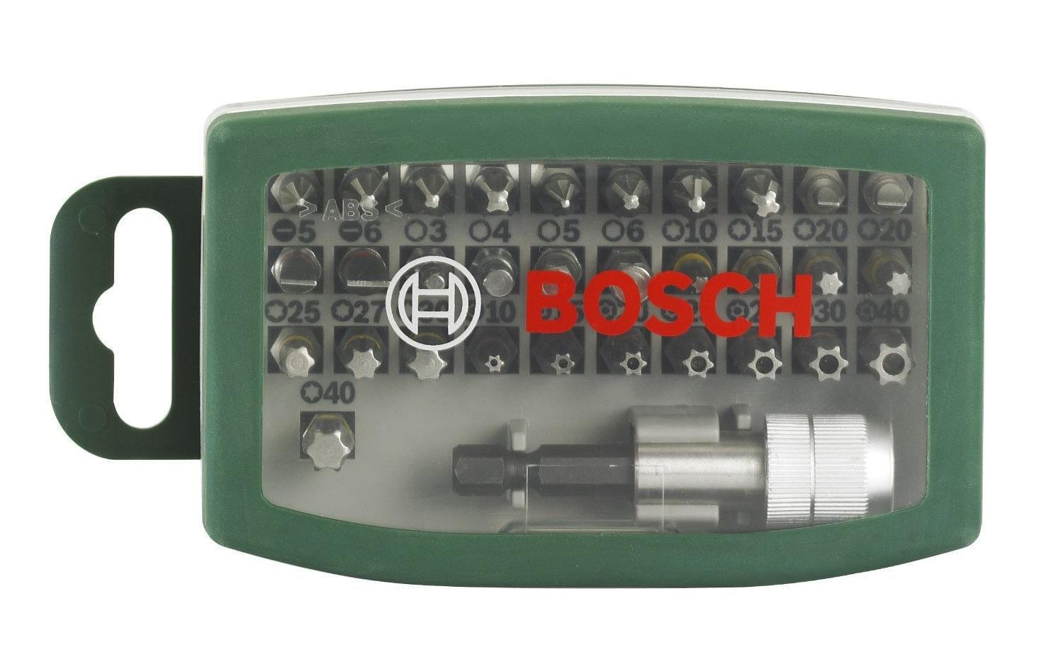Bosch Schrauberbit-Set PH/PZ/SL/TX/TXH/HEX, 32-teilig, magnetisch, Etui, 2607017063